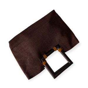 Thailand Made Hemp Wooden Top Handle Purse